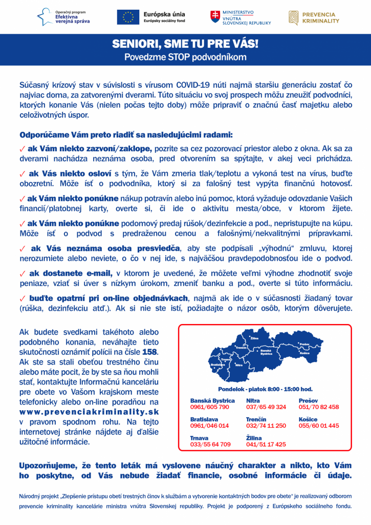 Prevencia proti kriminalite-SENIORI